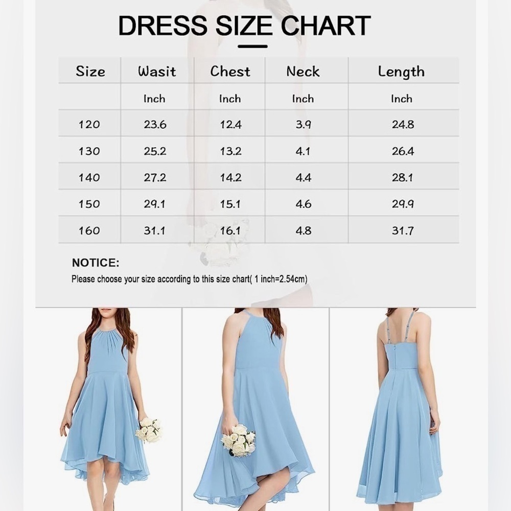 Girls Halter Neck Special Occasion Dress - Picture 5 of 5